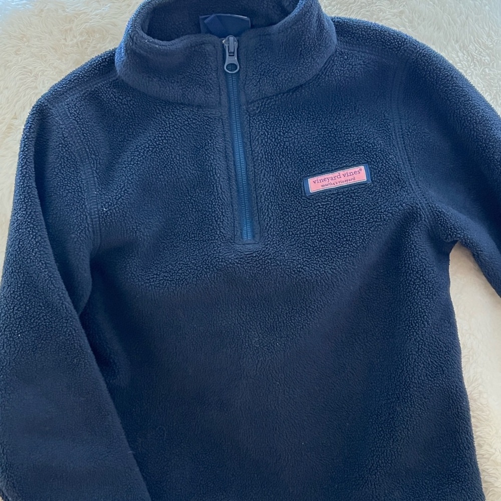 Vineyard Vines Kids Navy Fleece Pullover